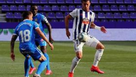 Sergi Guardiola, durante el Valladolid - Getafe de La Liga