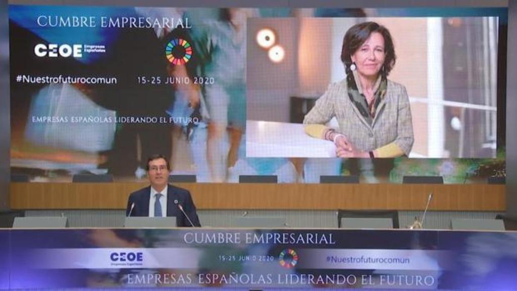 Ana Botín en el foro del sector financiero.