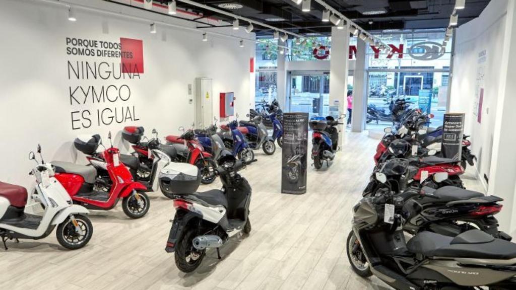 Imagen de la Flagship Kymco de Madrid, situada en la calle Príncipe de Vergara, 37.