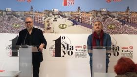 El secretario general de CCOO, Unai Sordo, y el de UGT, Pepe Álvarez.