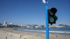 Control de accesos a las playas de A Coruña.