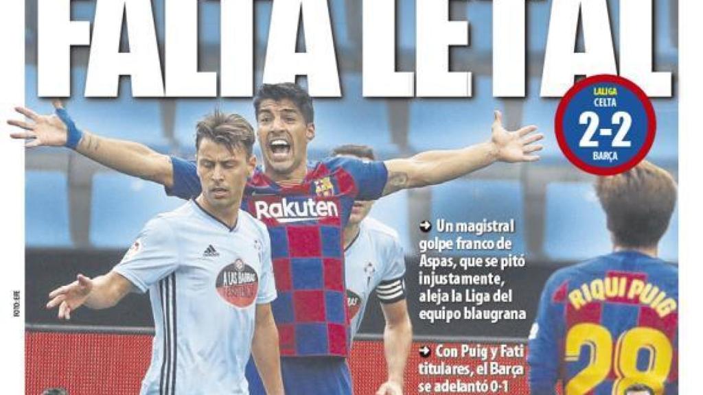 La portada del diario Mundo Deportivo (28/07/2020)