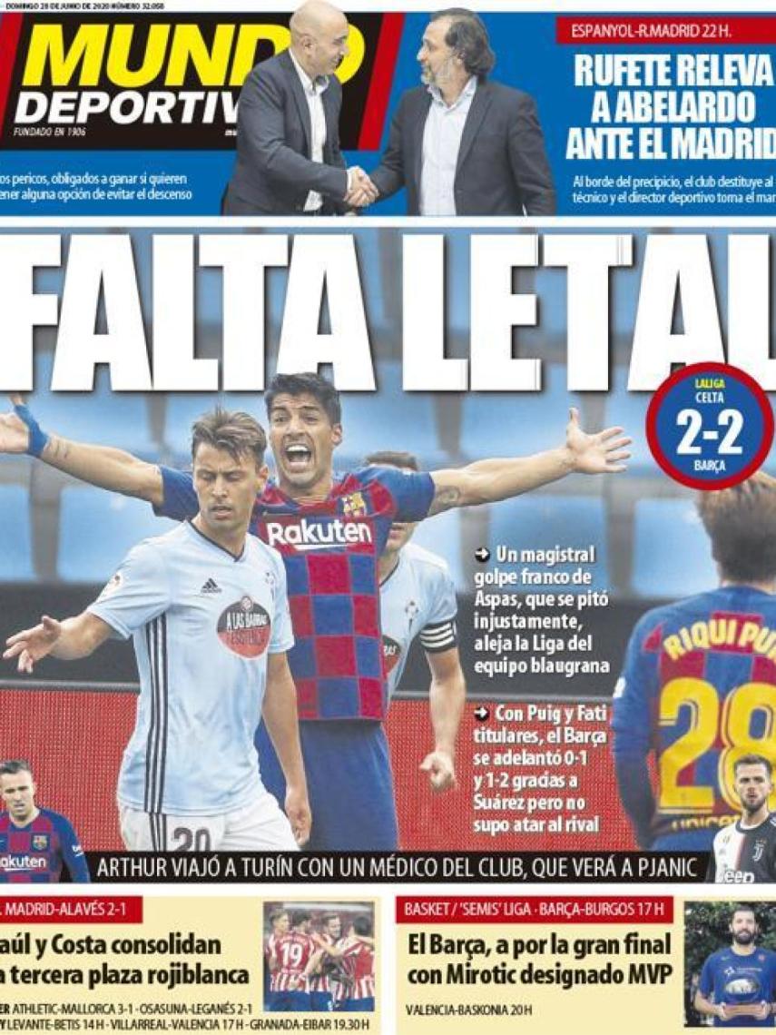 La portada del diario Mundo Deportivo (28/07/2020)