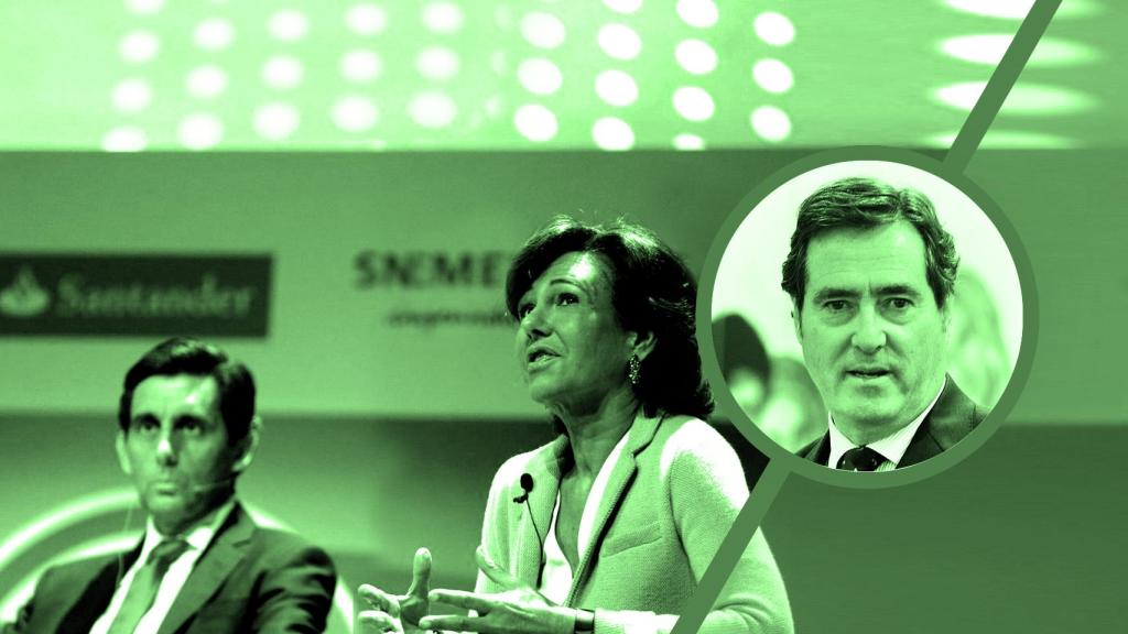 Ana Botín, José María Álvarez Pallete y Antonio Garamendi.