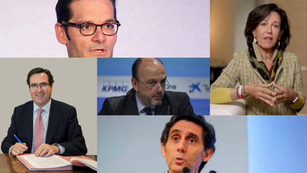 Joseph Oughourlian, Ana Botín, Antonio Garamendi, José María Álvarez Pallete y Javier Monzón.