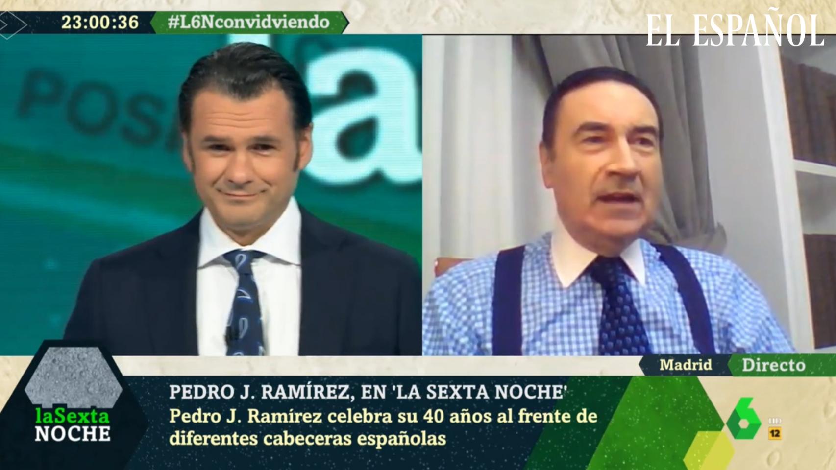 Pedro J. Ramírez, durante su intervención en 'laSexta Noche'.