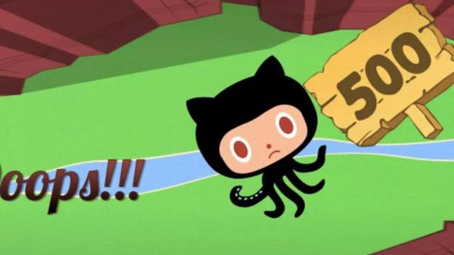 Ilustración de la caída de GitHub.