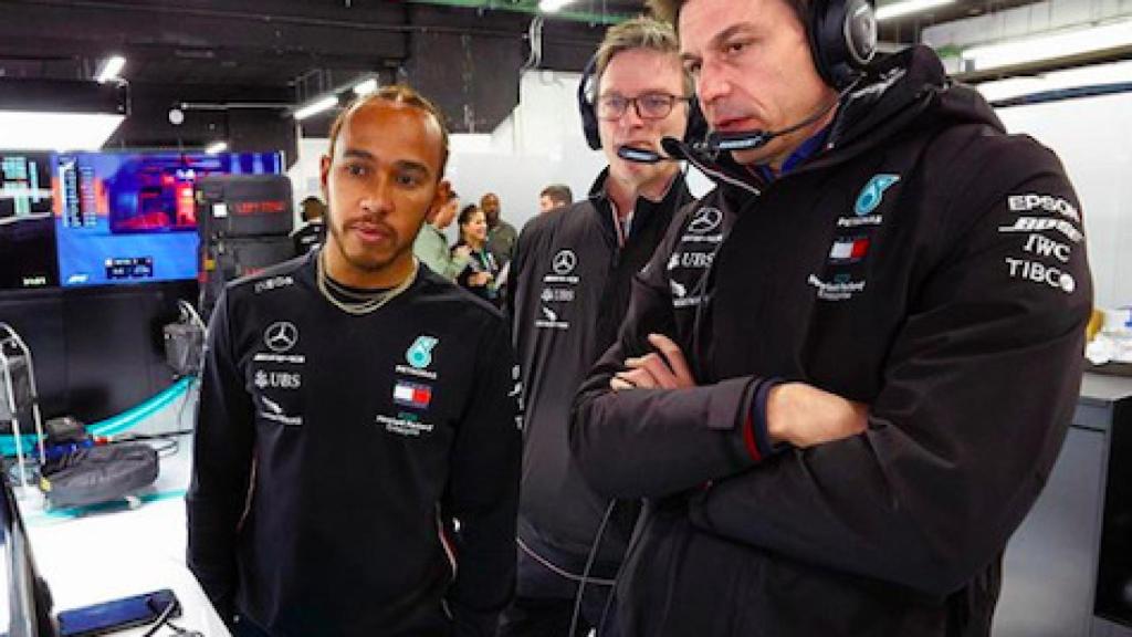 Lewis Hamilton y Toto Wolf