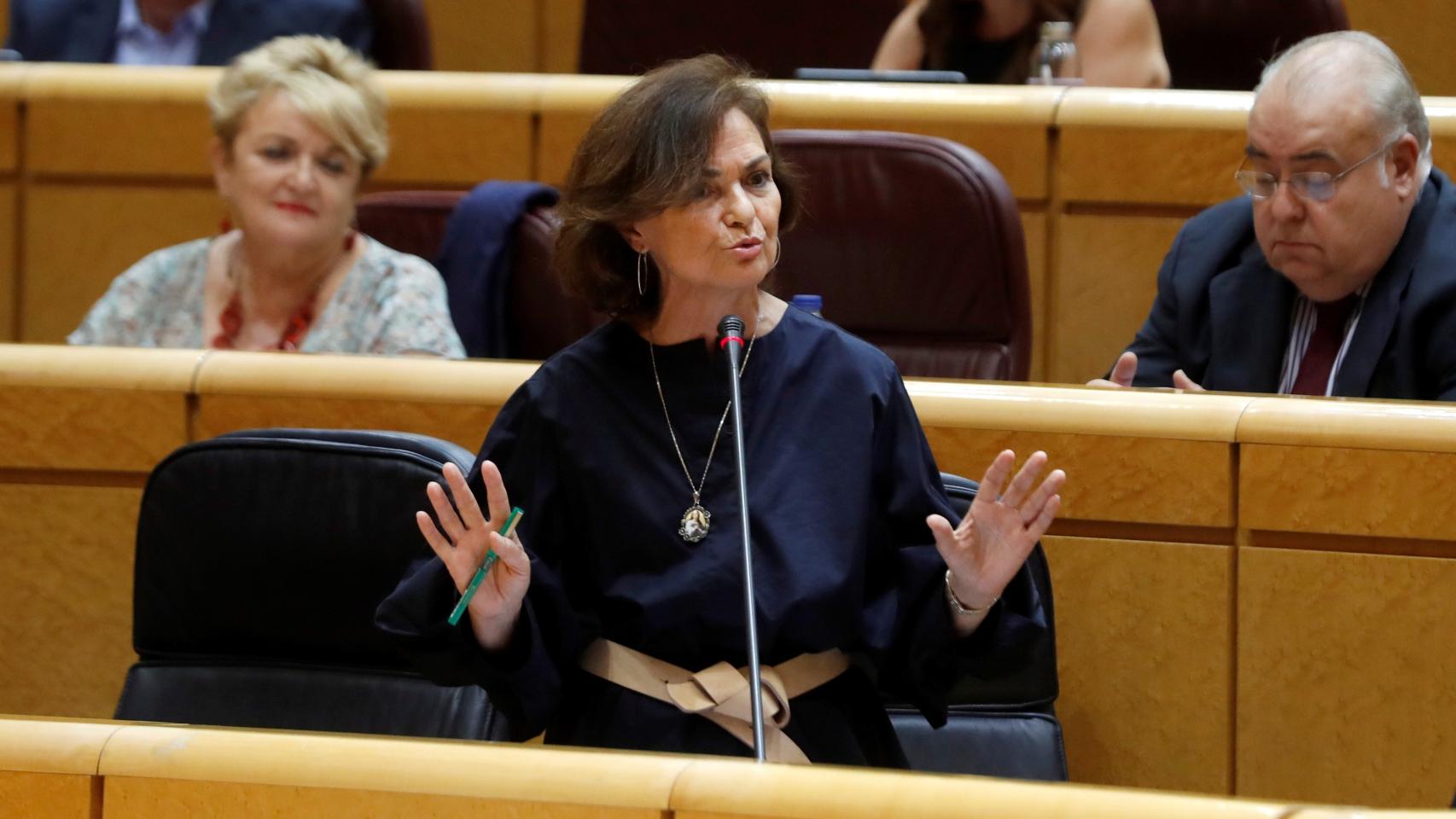 La vicepresidenta primera del Gobierno, Carmen Calvo.