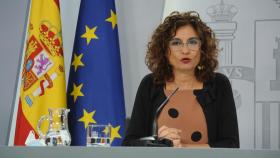 María Jesús Montero, ministra de Hacienda y portavoz, en rueda de prensa tras el Consejo de Ministros.