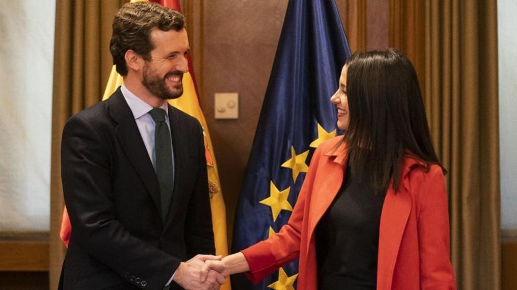 Casado y Arrimadas, durante una reunión reciente.