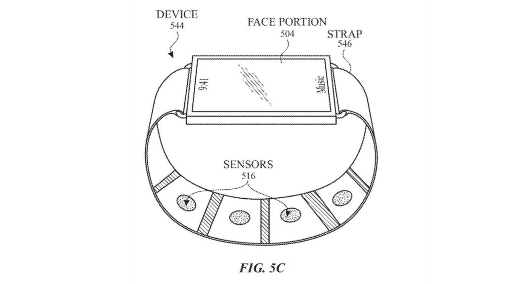 Formato del reloj de Apple en una patente.