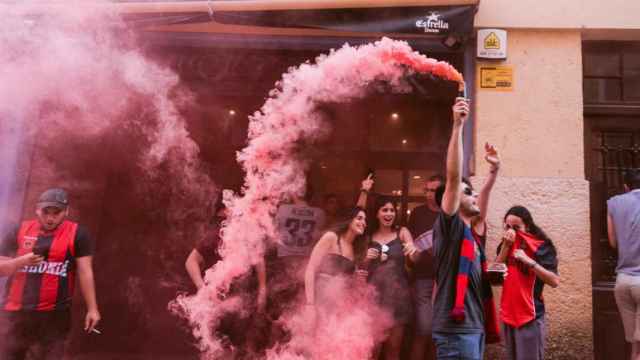 Aficionados de Baskonia celebran el título de Liga Endesa