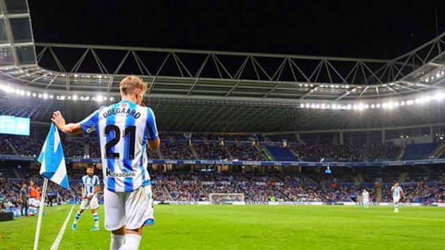 Martin Odegaard, con la Real Sociedad