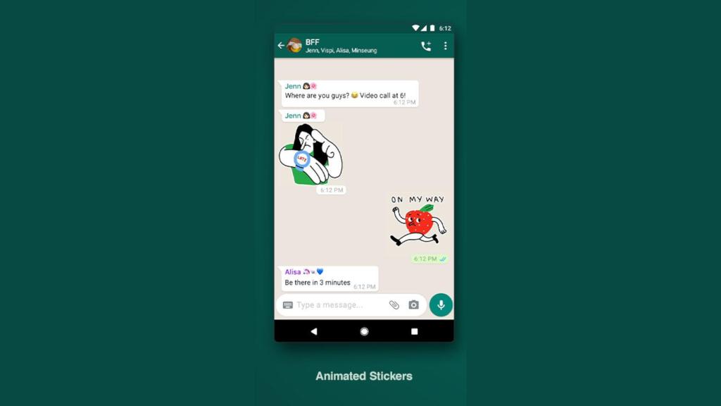 Stickers animados en WhatsApp