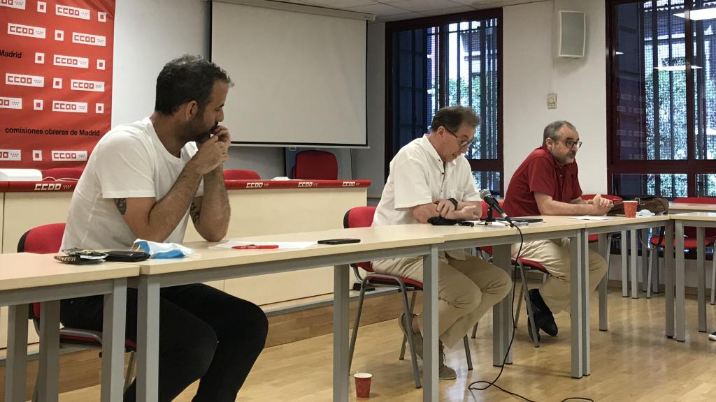 De izquierda a derecha, Carlos Gutiérrez, Jaime Cedrún y José María Martínez, durante la presentación de la campaña Es el momento.