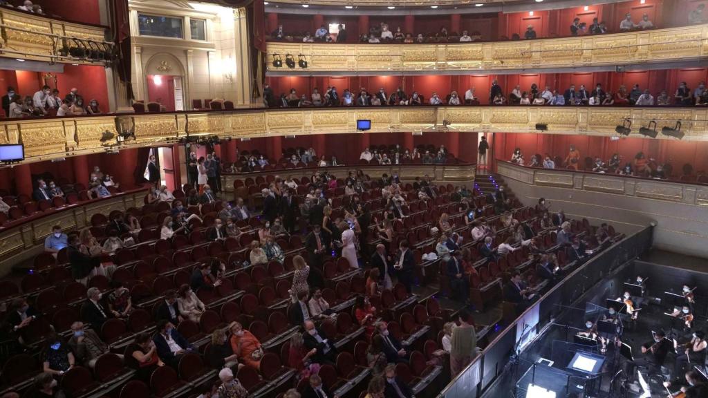 La 'nueva normalidad' en el Teatro Real, con todas las medidas de seguridad.