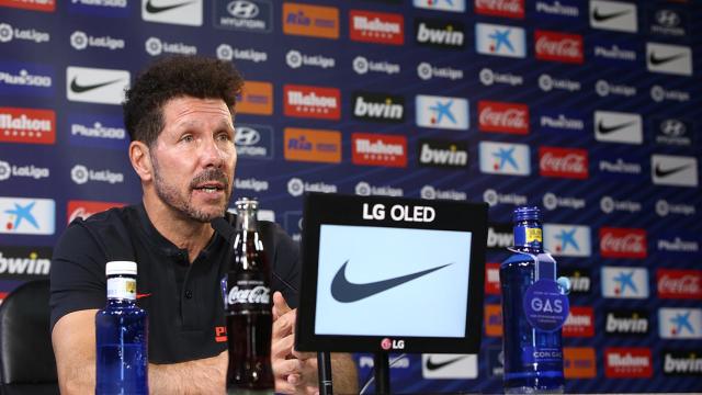 Diego Pablo 'Cholo' Simeone durante la rueda de prensa previa al partido frente al Mallorca