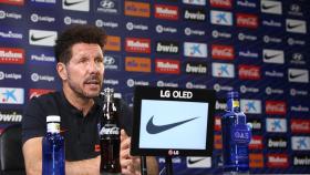 Diego Pablo 'Cholo' Simeone durante la rueda de prensa previa al partido frente al Mallorca