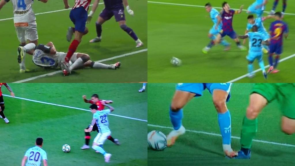 El penalti a Marcos Llorente en el Atlético de Madrid - Alavés, a Messi en el Barça - Leganés, el de Santi Mina a Dani Rodríguez en el Mallorca - Celta y el de Le Normand a Hugo Duro en el Getafe - Real Sociedad