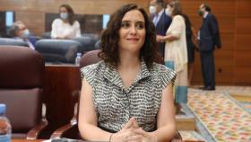 La presidenta de la Comunidad de Madrid, Isabel Díaz Ayuso, durante el Pleno en la Asamblea de Madrid. Foto: Marta Fernández Jara/Europa Press