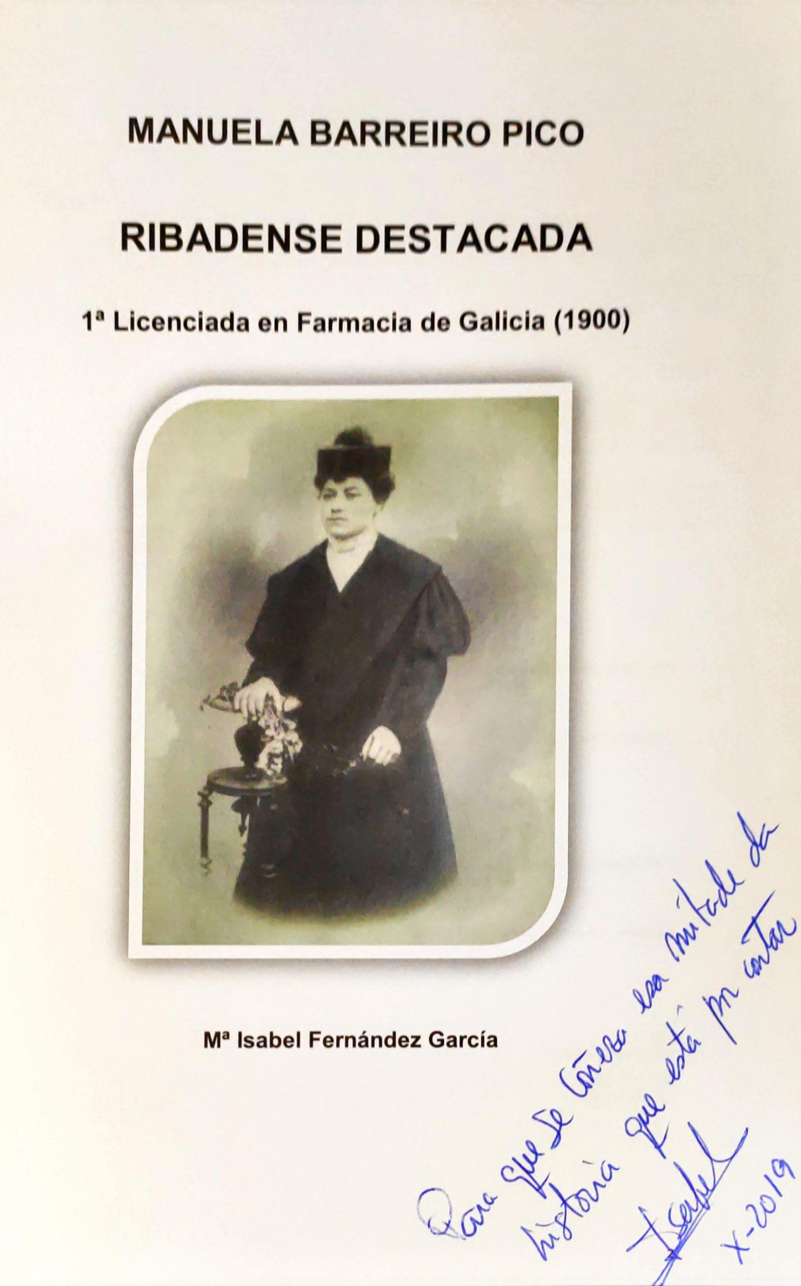 Dedicatoria de Mª Isabel Fernández García