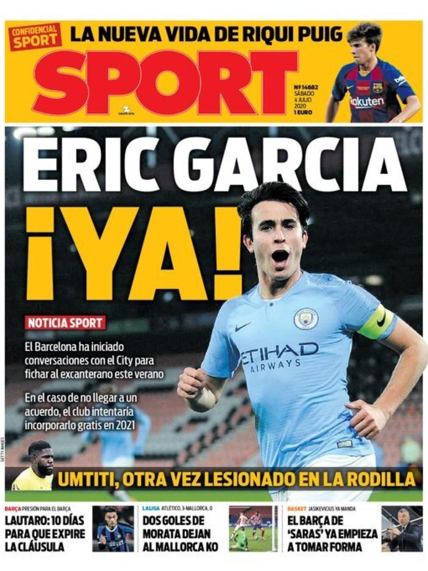 La portada del diario SPORT (04/07/2020)