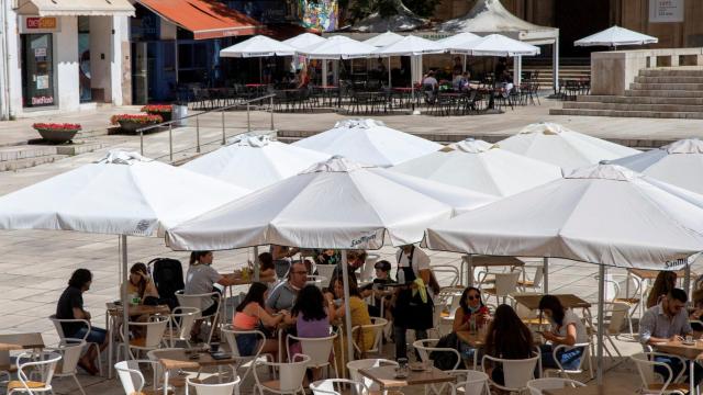 Ambiente en la ciudad de Lérida este sábado antes de decretarse el confinamiento.