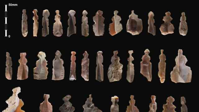 Las figurillas humanas descubiertas en Jordania.