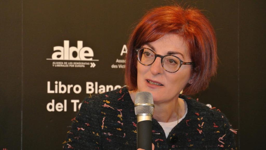 La eurodiputada Maite Pagazaurtundua, en un acto en Madrid.