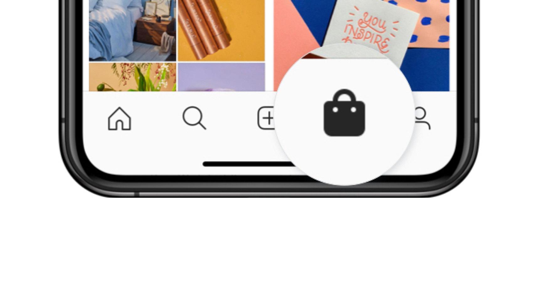 El cambio en al barra inferior de Instagram.