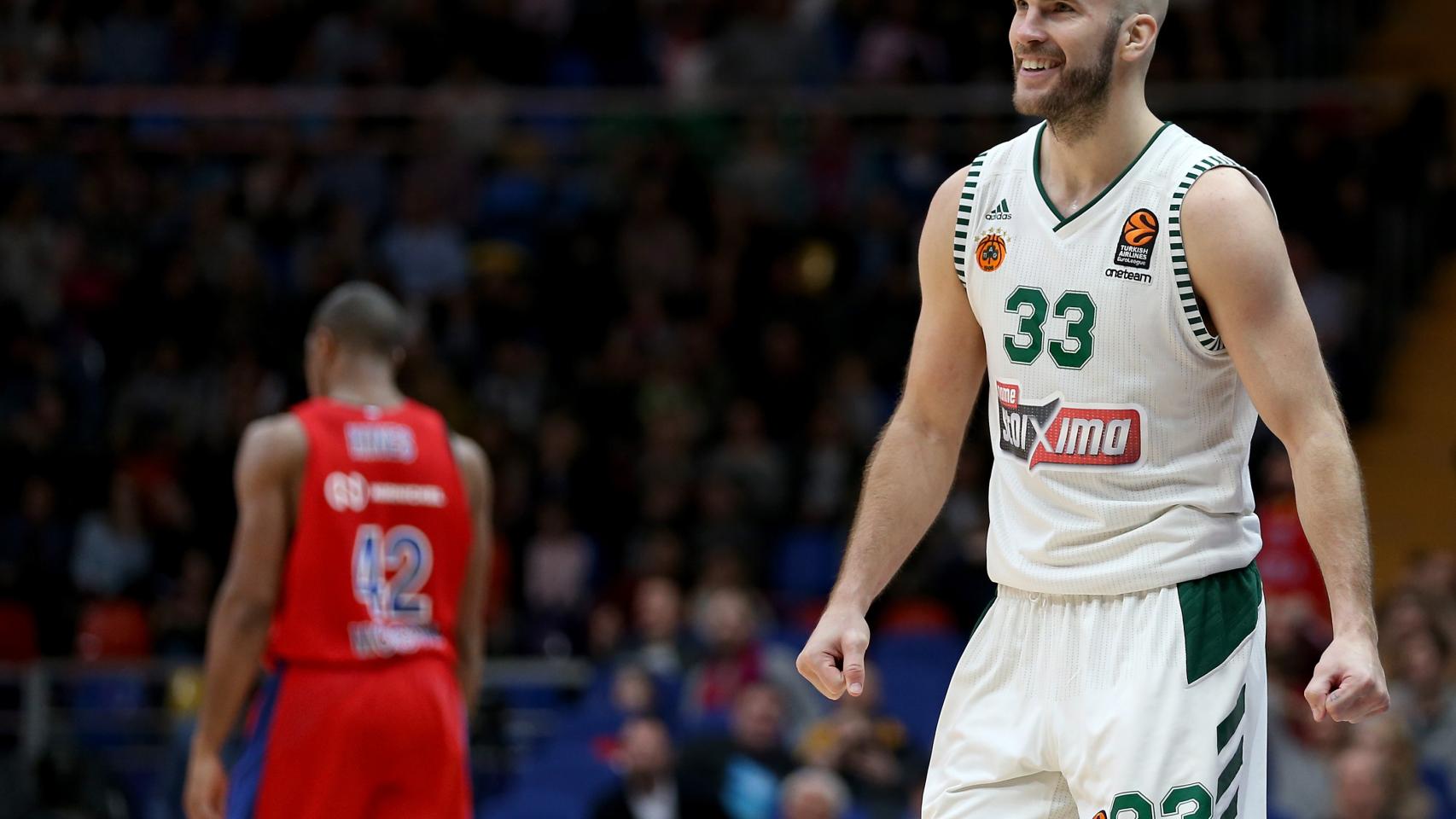 Nick Calathes, durante un partido con Panathinaikos