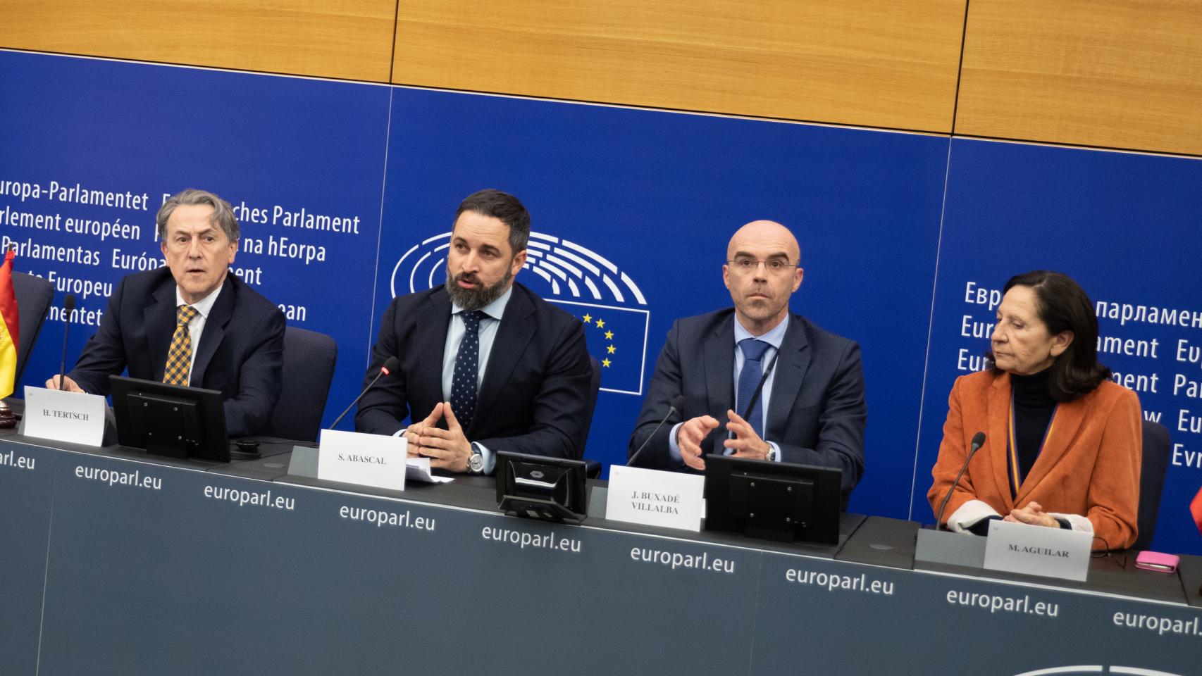 Comparecencia de Santiago Abascal en el Parlamento Europeo.