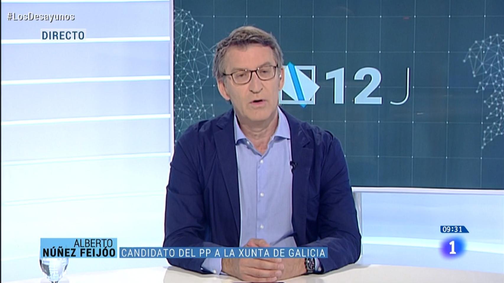 Alberto Núñez Feijóo en 'Los Desayunos de TVE'.