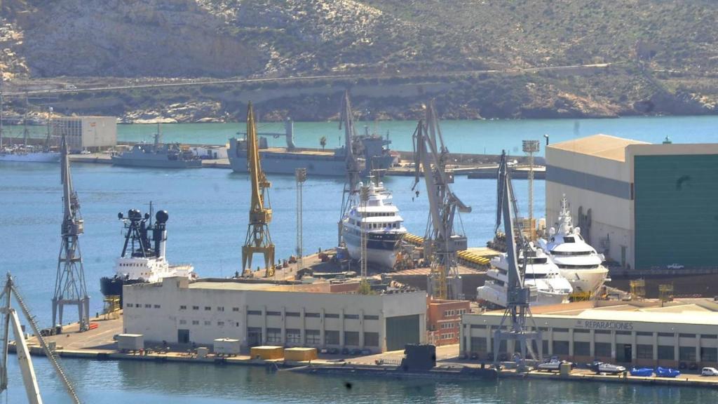 Astillero de Navantia en Cartagena (Murcia).