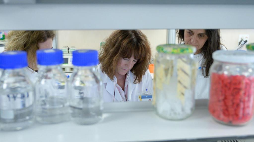 Investigadoras trabajando en el laboratorio del CNM- Instituto Carlos III.