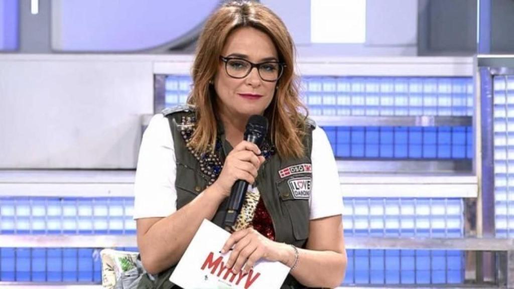 Toñi Moreno durante la presentación de un programa de 'Mujeres y Hombres y Viceversa'.