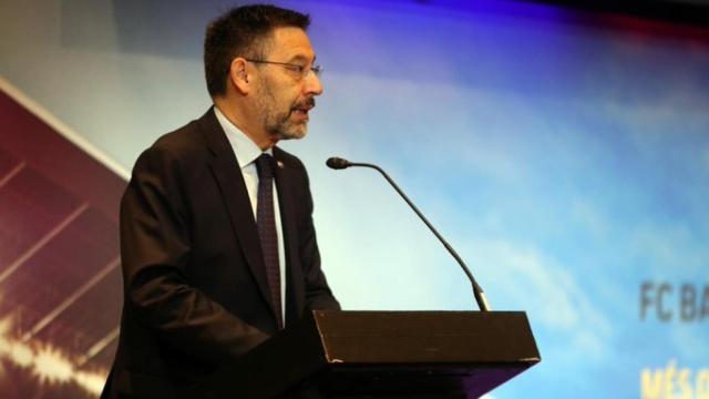 Josep María Bartomeu, durante un acto del Barça