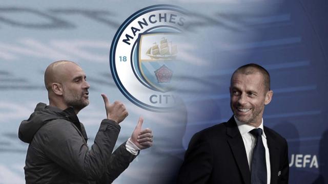 Pep Guardiola y Ceferin