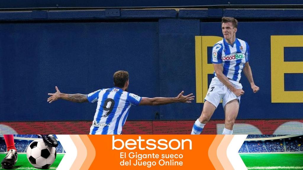 Celebración de un gol de la Real Sociedad