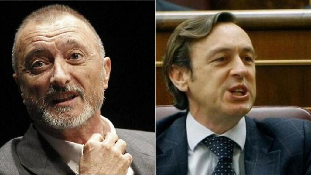 Pérez-Reverte y Rafael Hernando en un fotomontaje.