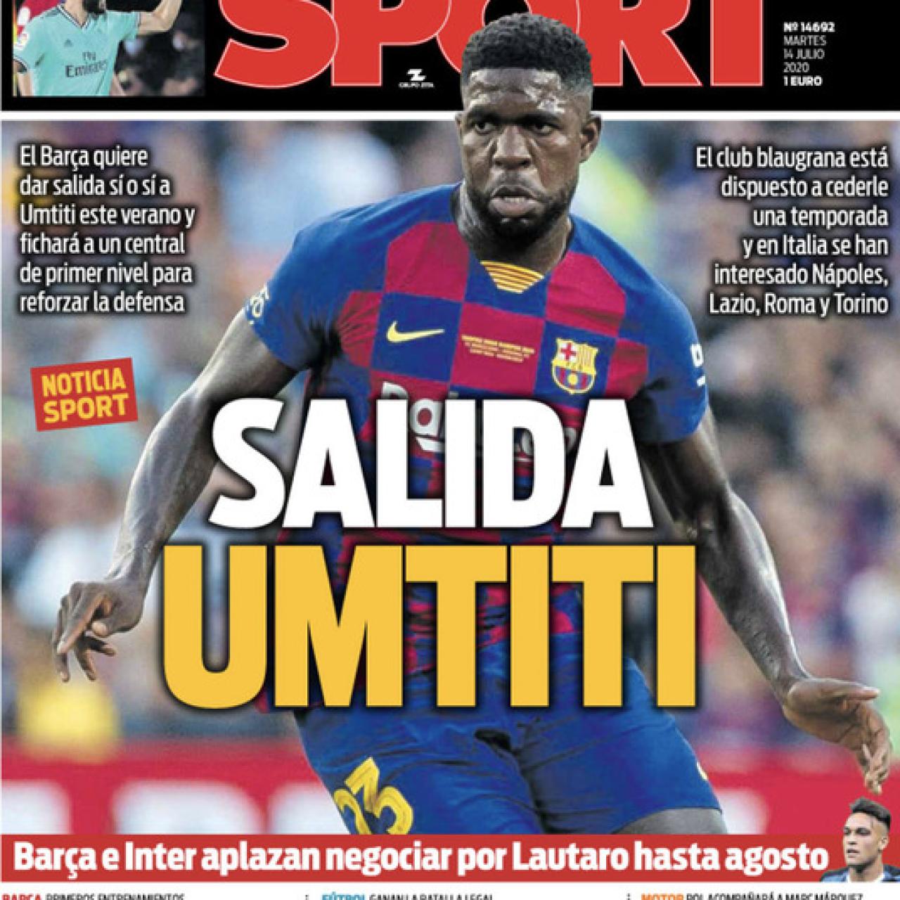 Portada Sport 14-07-2020