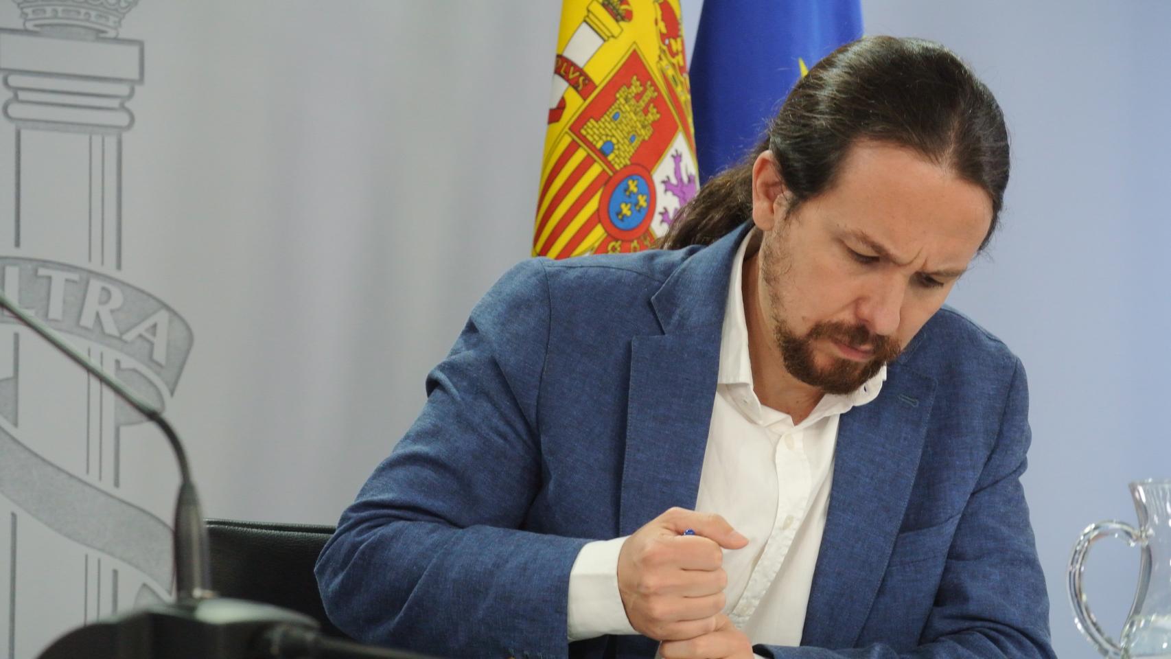 Pablo Iglesias, vicepresidente segundo del Gobierno, en Moncloa.