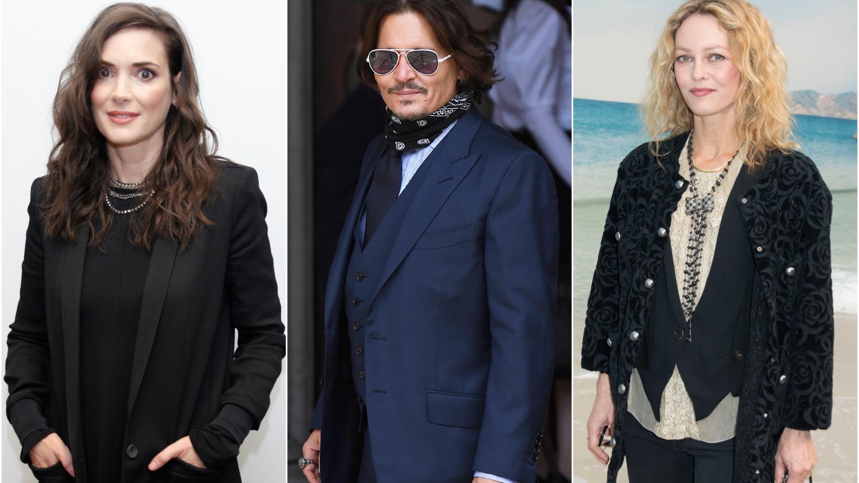 Winona Ryder, Vanessa Paradis y Johnny Depp en un montaje de JALEOS.