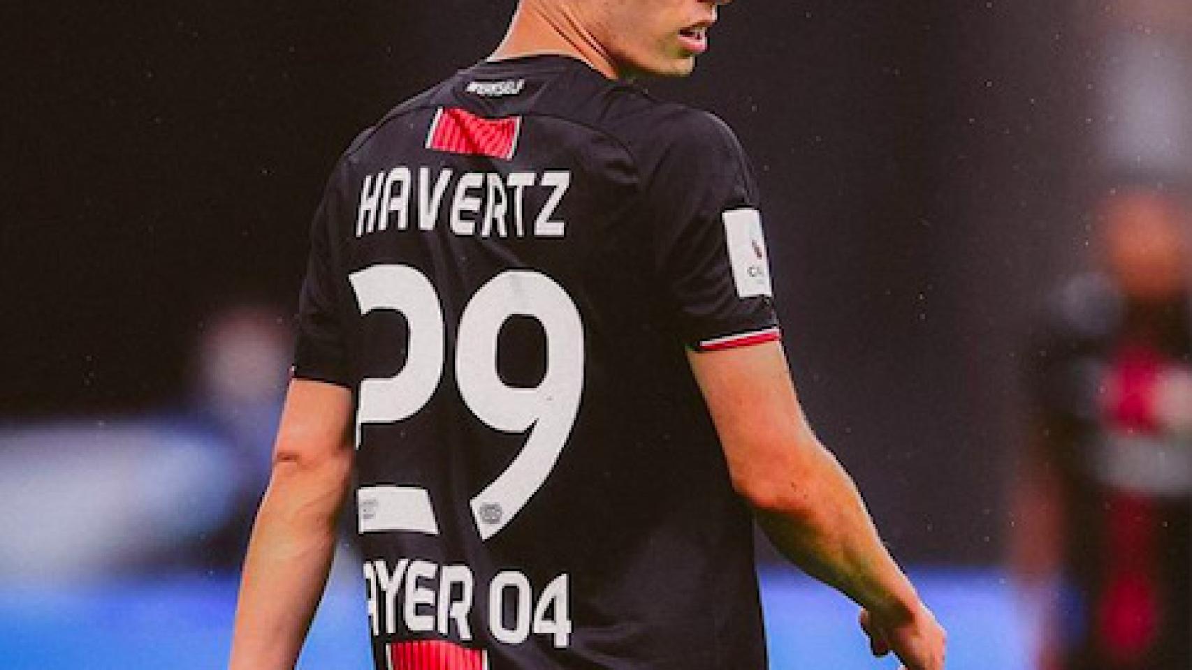 Kai Havertz durante un partido con el Leverkusen