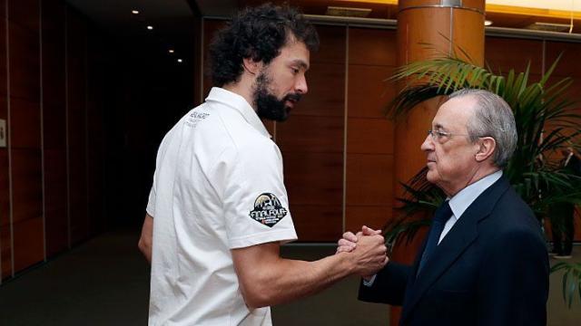 Florentino Pérez y Sergio Llull