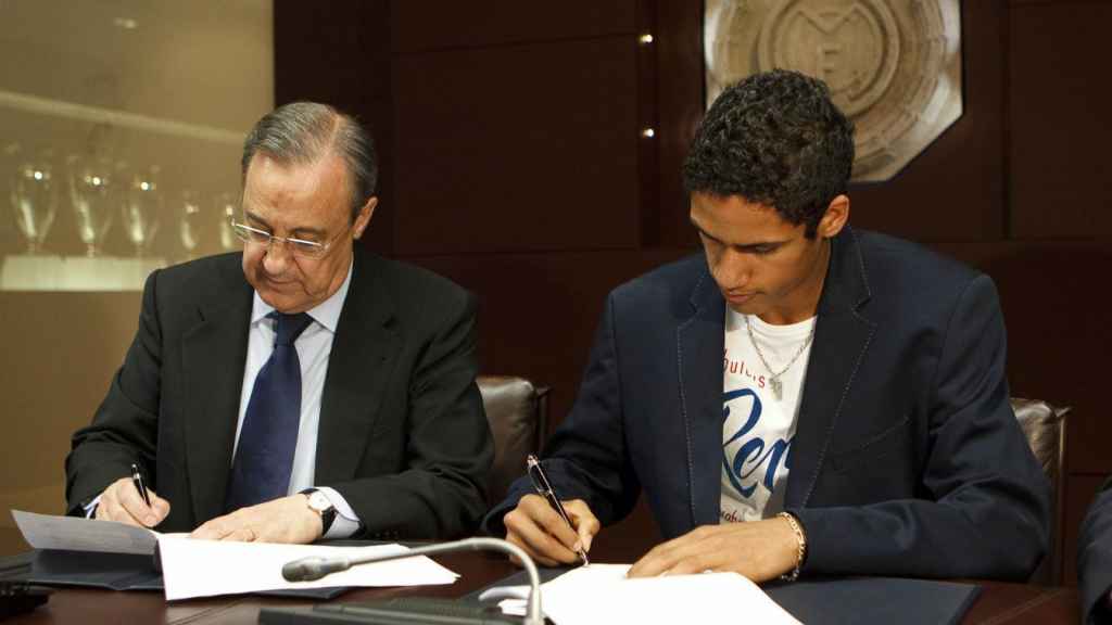 Presentación de Varane con el Real Madrid