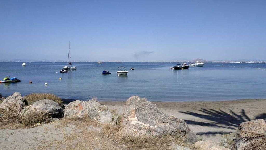 Playa de Veneziola en La Manga donde se produjo el accidente en la moto de agua.