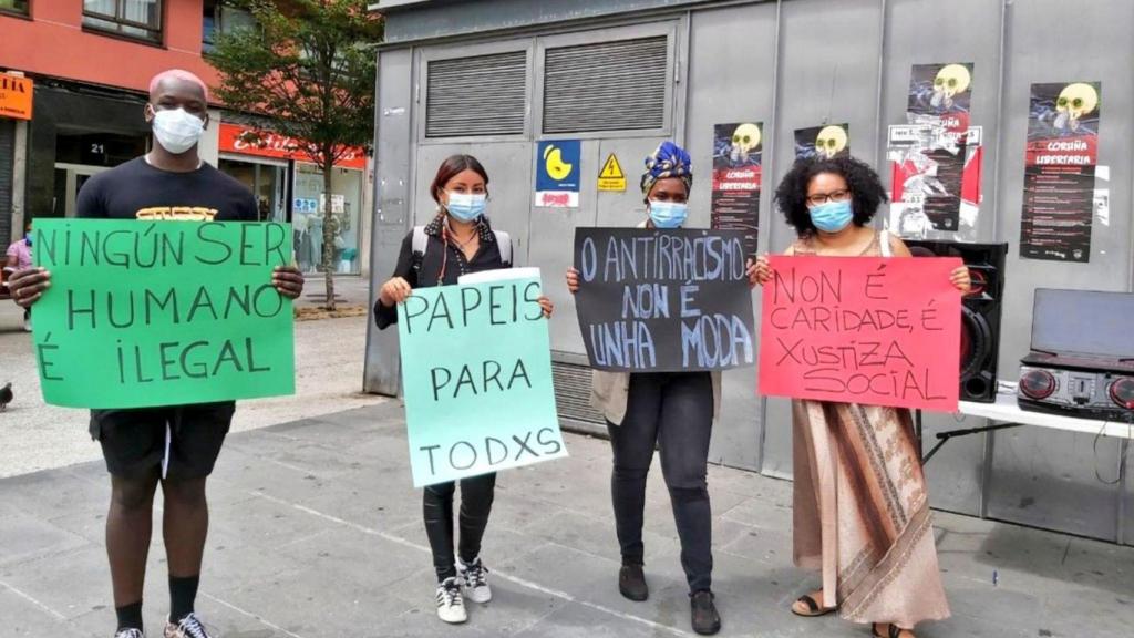 Protesta esta mañana en As Conchiñas