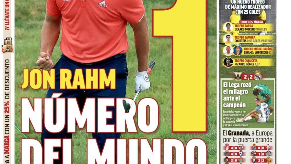 La portada del diario MARCA (20/07/2020)